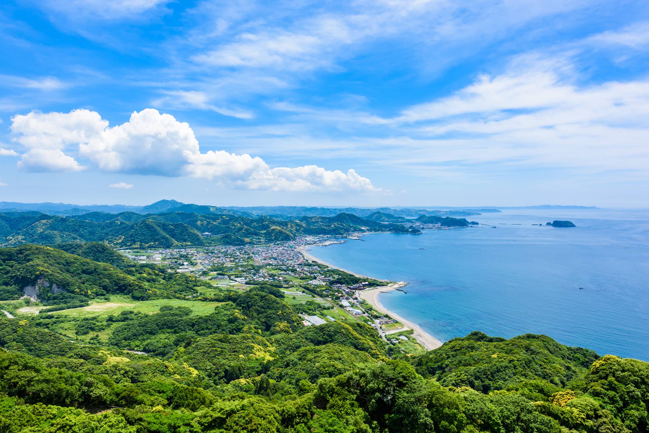 Hilltop living in Kamogawa, Japan